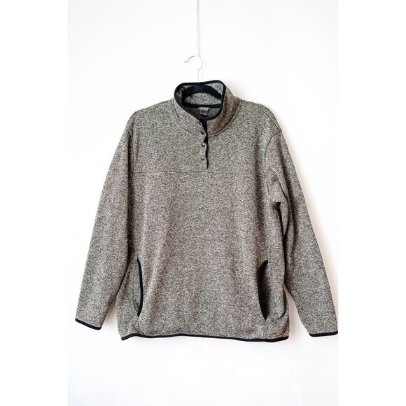 Eddie Bauer womens Gray pullover fleece jacket 2XL gorp outdoor hiking sweatshir - Picture 1 of 7